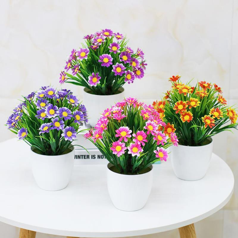 Chậu hoa thủy tiên 27cm xinh xắn dễ thương trang trí nhà cửa, nhà hàng, quán café-Hoa giả