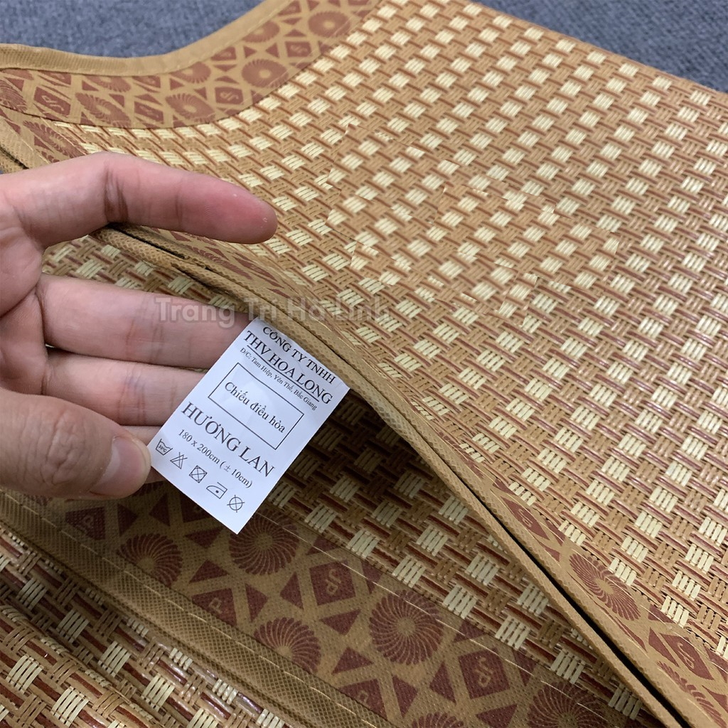Chiếu điều hòa sợi mây tổng hợp lót vải không dệt cao cấp chọn cỡ 1m2 1m6 1m8 chính hãng
