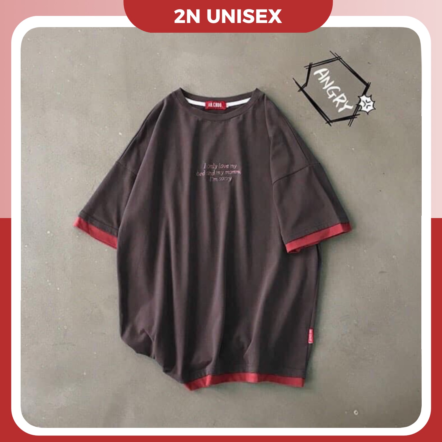 Áo thun tay lỡ form rộng unisex - Áo phông nam nữ oversize - T shirt thêu chữ only