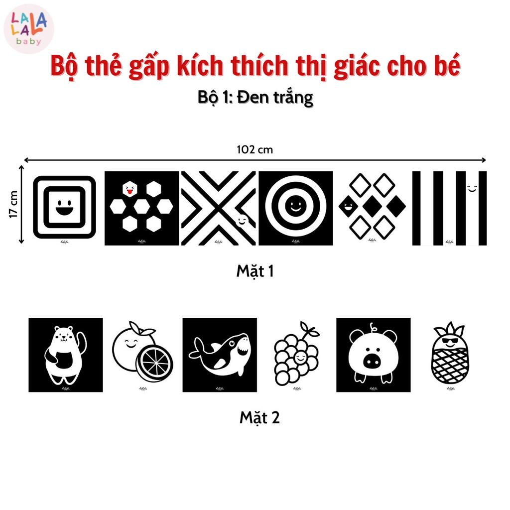 Bộ thẻ gấp kích thích thị giác cho bé thương hiệu Lalala baby