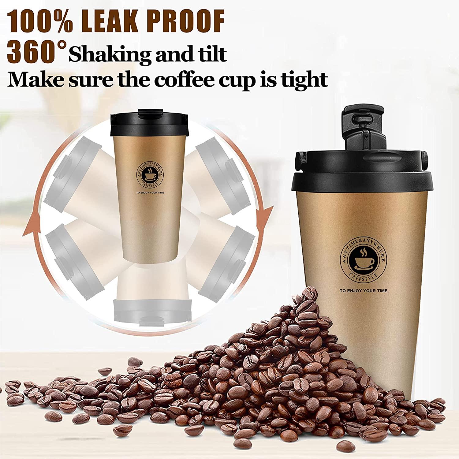 Cốc cà phê, thép không gỉ 500ml với cốc cà phê cách nhiệt tường đôi