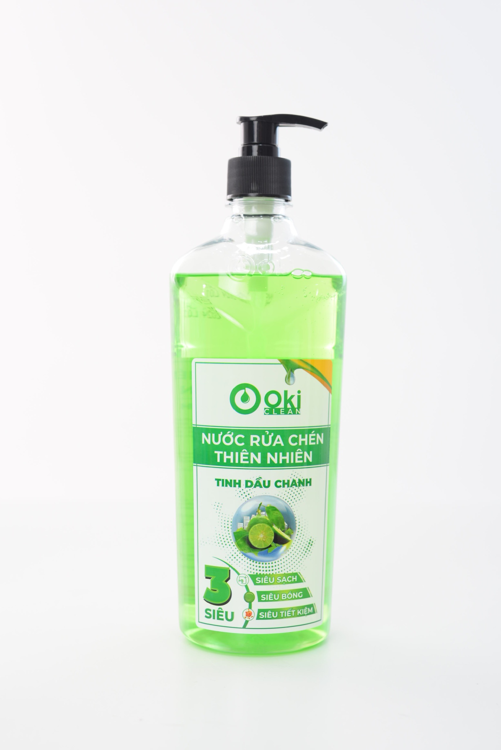 Nước rửa chén OKI Clean Thiên nhiên Tinh dầu Chanh 720g