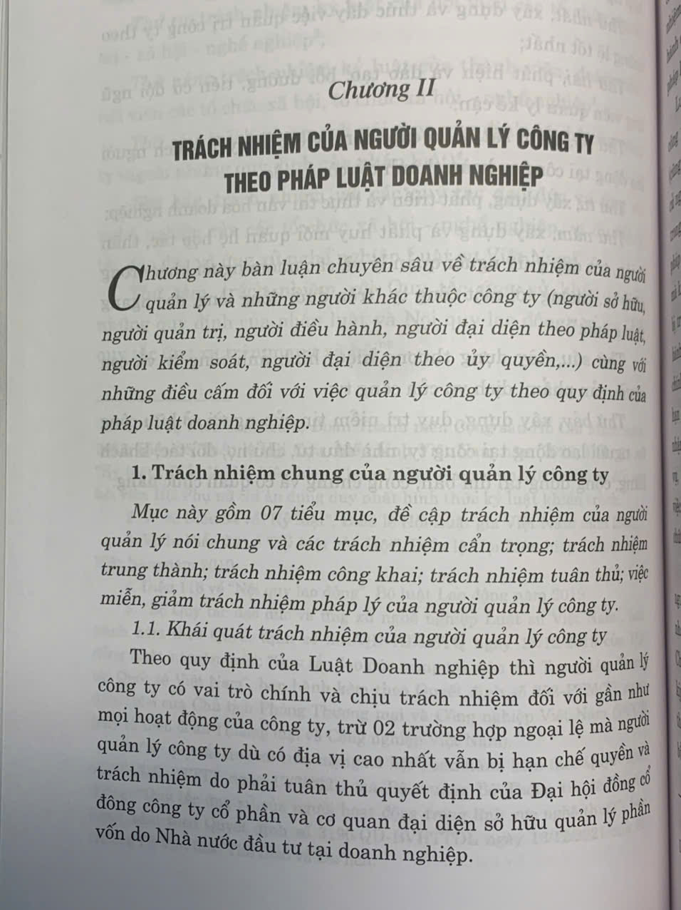 Trách nhiệm của người quản lý công ty (các nghĩa vụ và yêu cầu pháp lý)