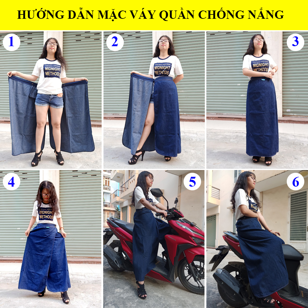 QUẦN VÁY CHỐNG NẮNG TÌNH YÊU - Váy chống nắng dạng quần Jean thêu Họa tiết Tình Yêu Lãng Mạn, Ý Nghĩa