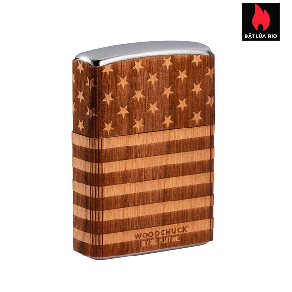 Bật Lửa Zippo 49332 – Zippo Woodchuck Usa American Flag Wrap