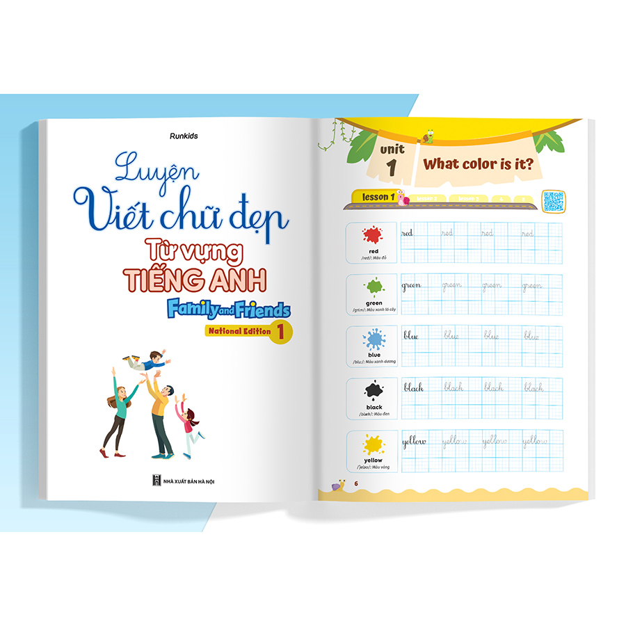 Luyện viết chữ đẹp từ vựng Tiếng Anh Family and Friends - National Edition 1