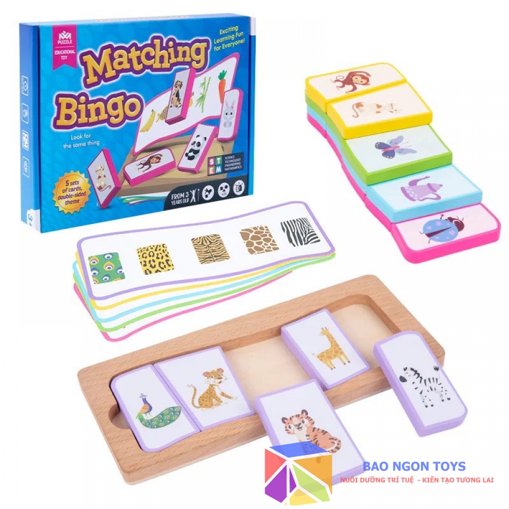 TRÒ CHƠI BOARD GAME MATCHING BINGO GIÚP BÉ RÈN LUYỆN PHẢN XẠ, PHÁT TRIỂN NHẬN THỨC, ĐỒ CHƠI THÔNG MINH - DG203