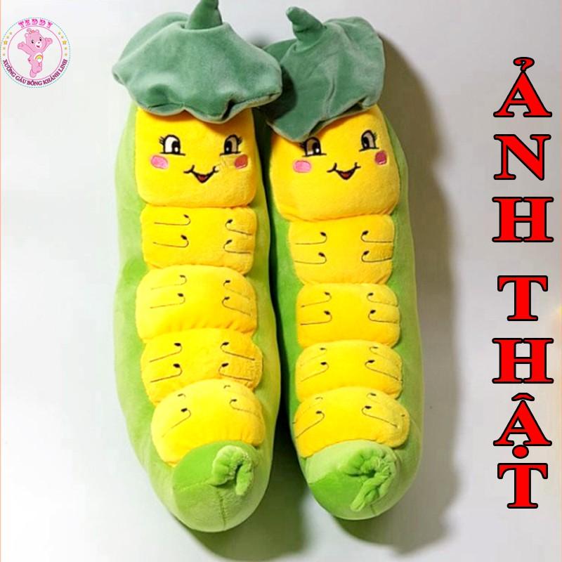 Gấu Bông Sâu Lá Sỉ Giá Xưởng Thú Nhồi Bông Hình Sâu Lá Siêu Dễ Thương Size 50cm Chất Liệu Bông Cao Cấp