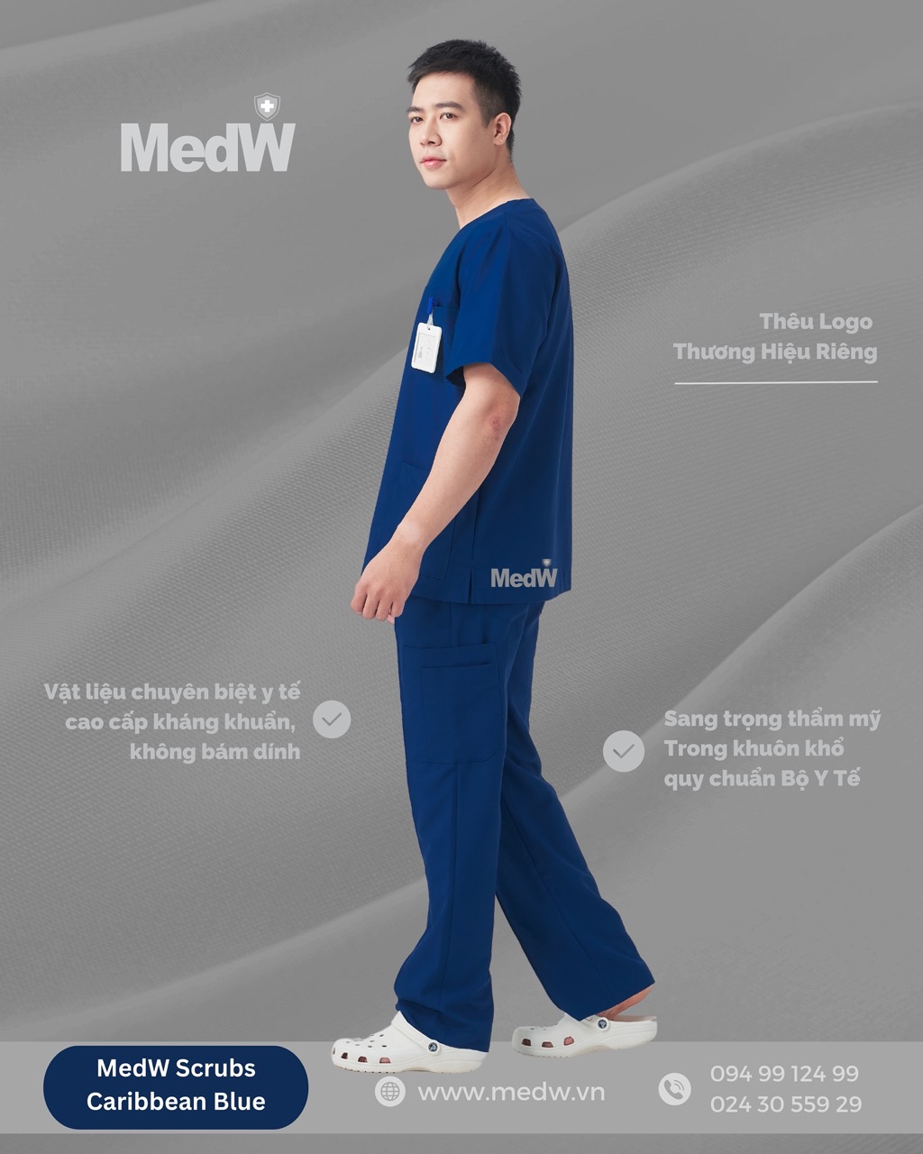 MedW Zeus Scrubs Y Tế (Nam) Xanh Caribbean Bộ Trang Phục Y Tế Bác Sĩ Điều Dưỡng Phòng Khám Bệnh Viện Thẩm Mỹ Spa Thiết Kế Cách Tân Trang Trọng Vật Liệu Chuyên Biệt Y Tế Không Bám Dính Không Nhăn Mềm Êm Xếp Ly Giữ Dáng