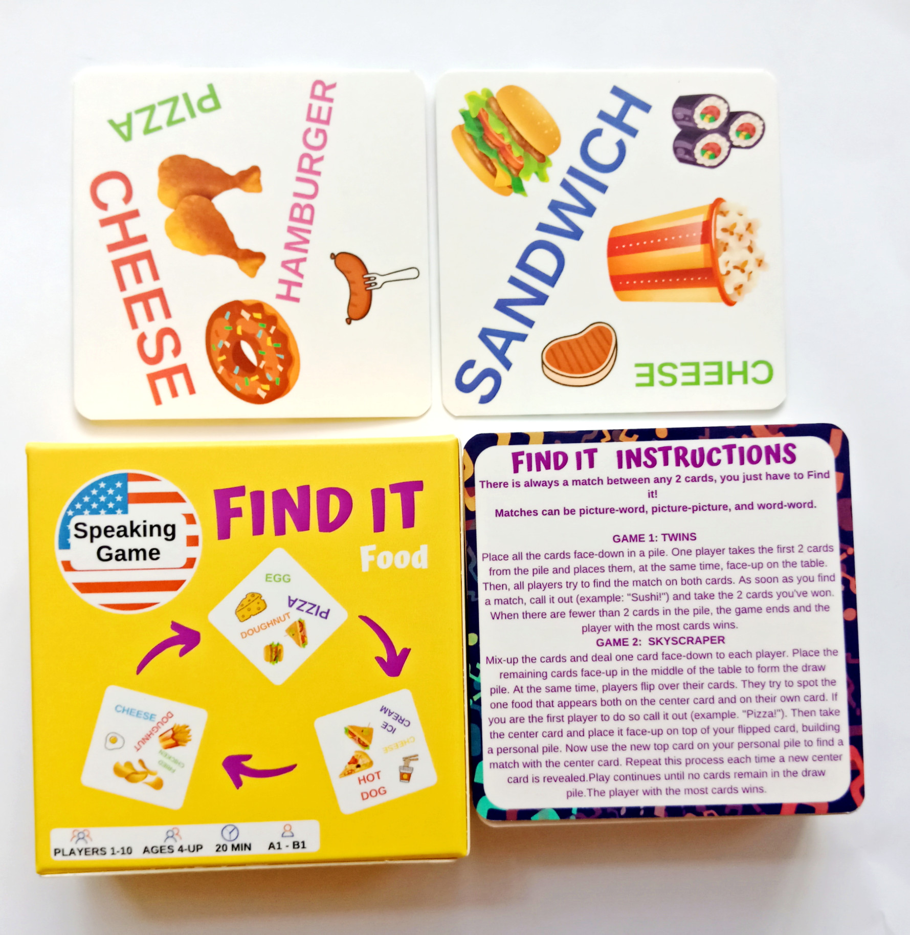 Find It - Boardgame for practicing speaking English - Game luyện nói tiếng Anh