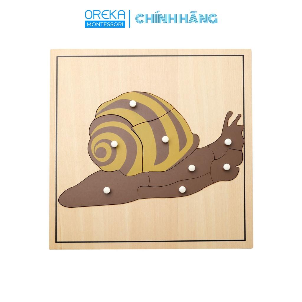 Đồ chơi trẻ em Oreka Montessori Ghép hình động vật: Ốc sên - 0641400
