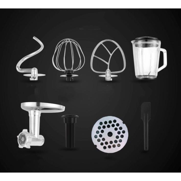 Máy nhào bột xay thịt xay sinh tố 3in1 Silver Multi 1000W - Hàng cao cấp - AsiaMart88