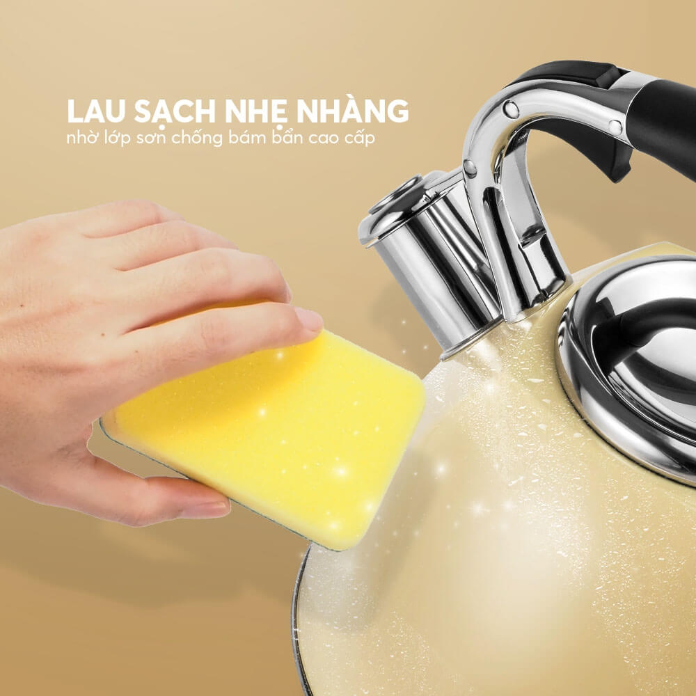 Ấm Đun Nước Elmich EL-8281 2.5L, Hàng Chính Hãng, Có Còi Báo, Inox 304, Dùng Được Mọi Bếp - JoyMall
