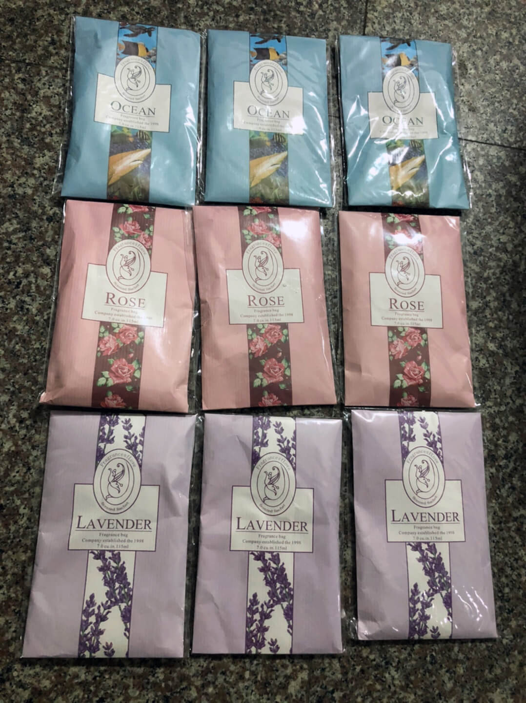 SET 6 Túi Thơm Treo Tủ Quần Áo 6 Mùi Hương Thơm Phòng Tự Nhiên Có Móc Treo Tiện Lợi