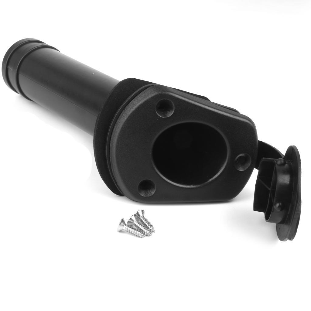 360 Degree Flush Mount Fishing Rod Holder & Gasket Cap for Canoe Boat Kayak