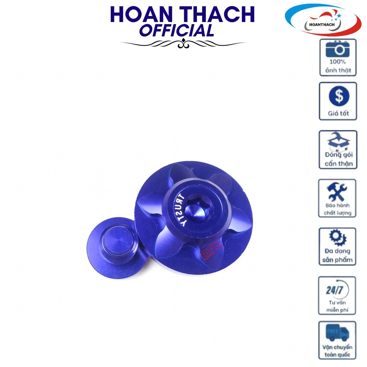 Ốc Mâm Lửa dành cho xe máy Yamaha Xanh Tím ( Hàng Thường ) HOANTHACH SP016476