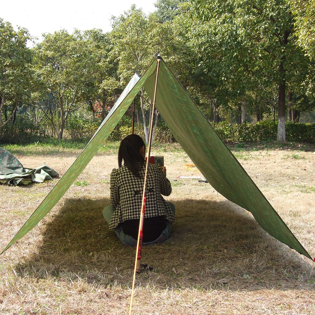 PORTABLE CAMO WATERPROOF ARMY BASHA TENT TARP CANOPY RAIN COVER CAMPING SHELTER