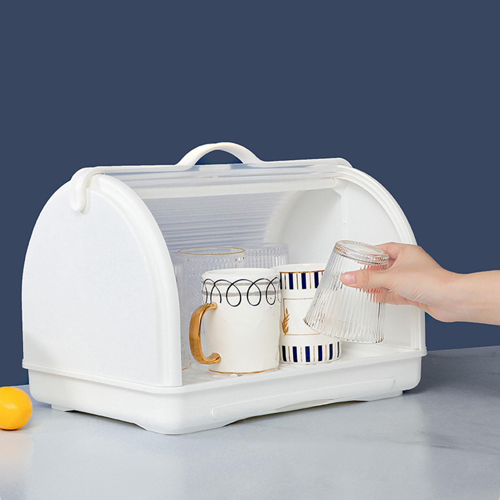 Tableware Box Organizer Countertop Dryer and Cover for Chopsticks Bowl Dish