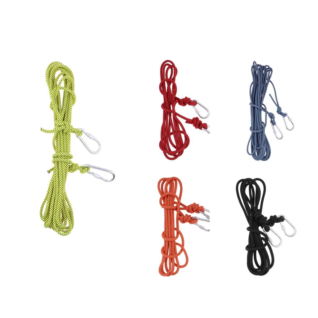 6mmx10m Climbing Auxiliary Rope Static Sling Fall Protection Safety Orange