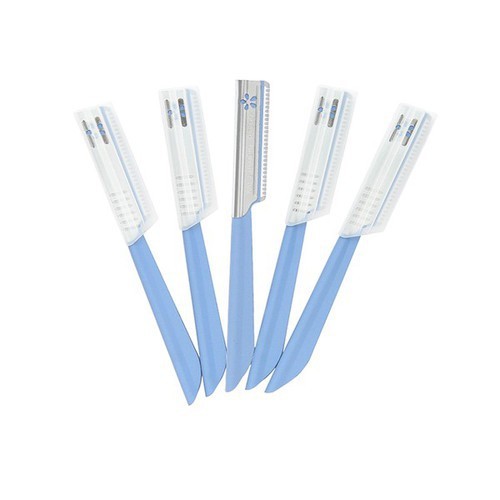 Dao Cạo Lông Mày Lưỡi Thép Có Màng Bảo Vệ Dành Cho Nữ Kai Kazor BTM Beauty Guar 00661 (Set 5 Cây)