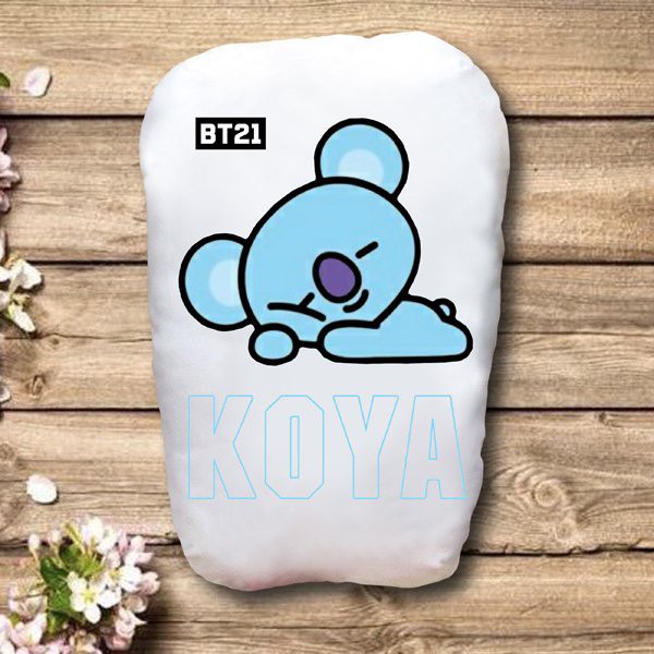 Gấu ôm BT21 2 mặt ảnh /gối ngủ bts bt21