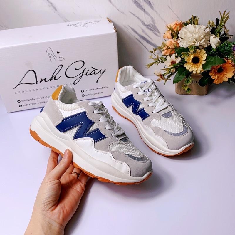 TT16 - Giày thể thao , sneaker nữa độn đế 4p kiểu dáng trẻ trung cá tính phối màu cực xinh