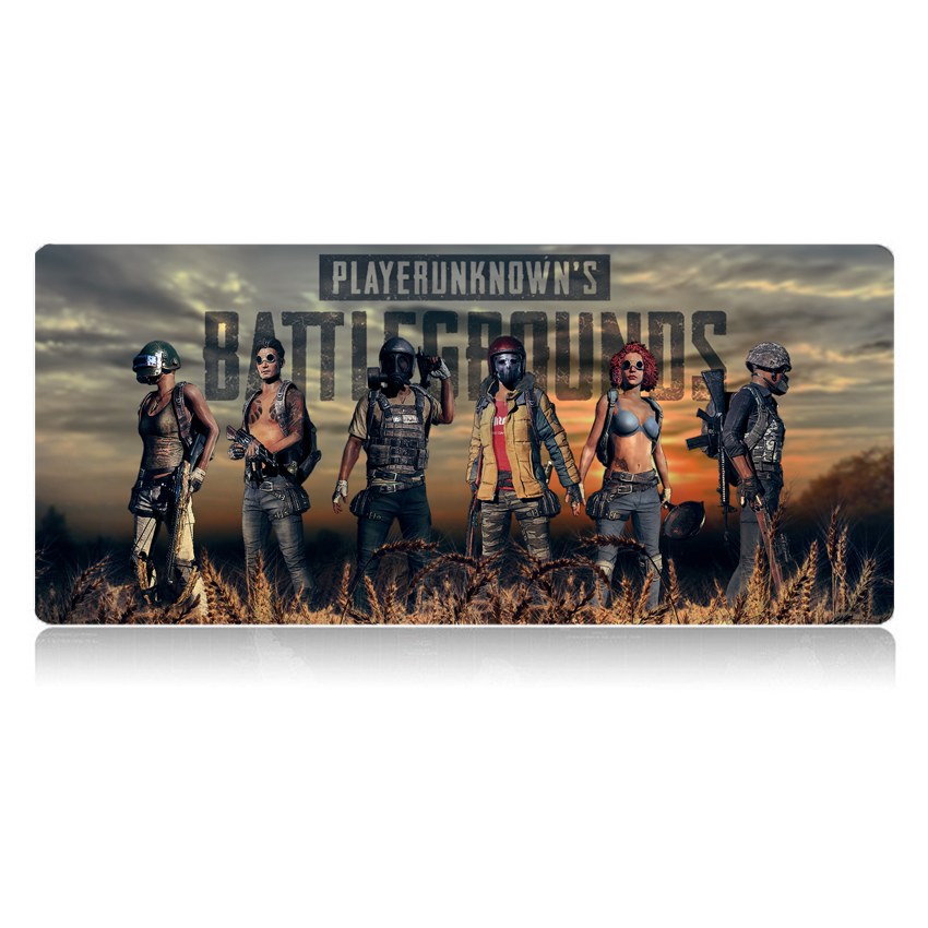 Tấm Lót Chuột PUBG Bo Viền Size Lớn 90cm x 40cm x 0,2cm Loại Tốt (Đen)