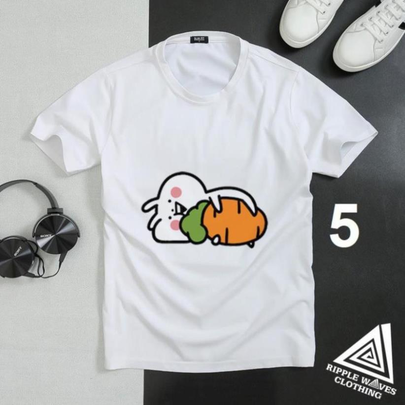 - Áo Thun In Hình Thỏ Tăng Động