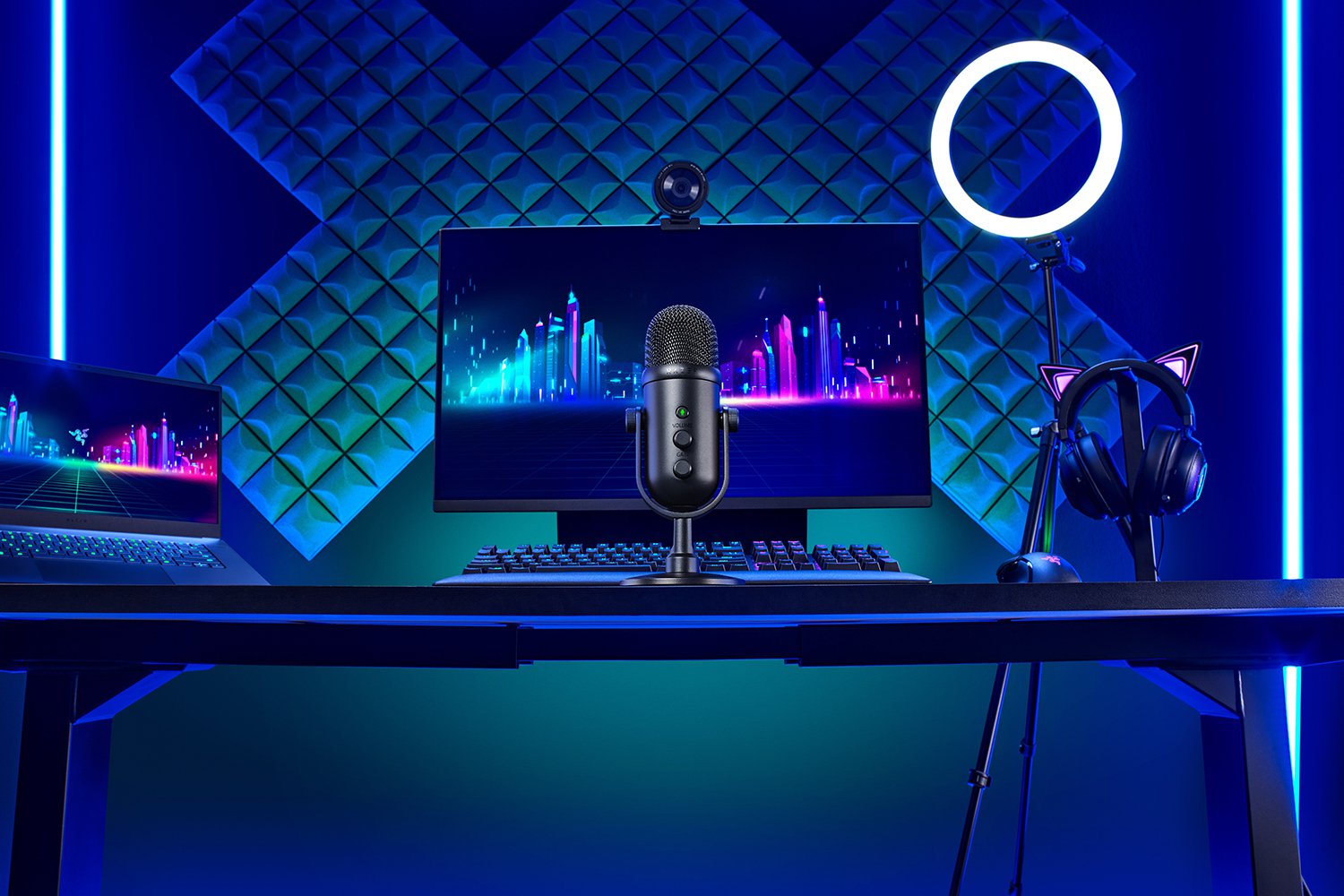 Thiết bị thu âm Razer Seiren V2 Pro-Professional Grade USB Microphone_Hàng chính hãng