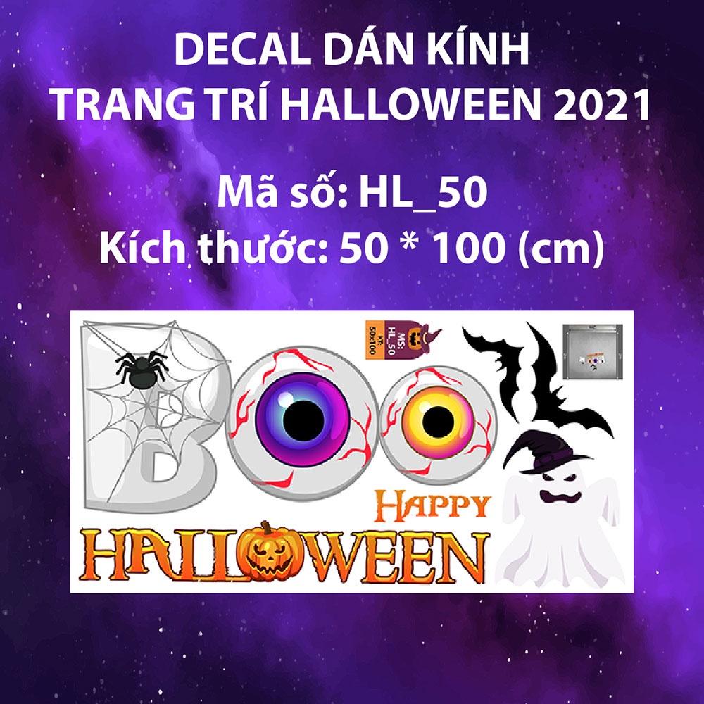 DECAL TRANG TRÍ HALLOWEEN 2021 TIỆC MÁU