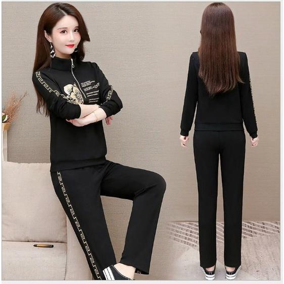 SET BỘ THỜI TRANG KHÓA KÉO HOA MAI TAY DÀI thun cotton 100% phối thun lạnh 3D cao cấp mềm mịn co giãn