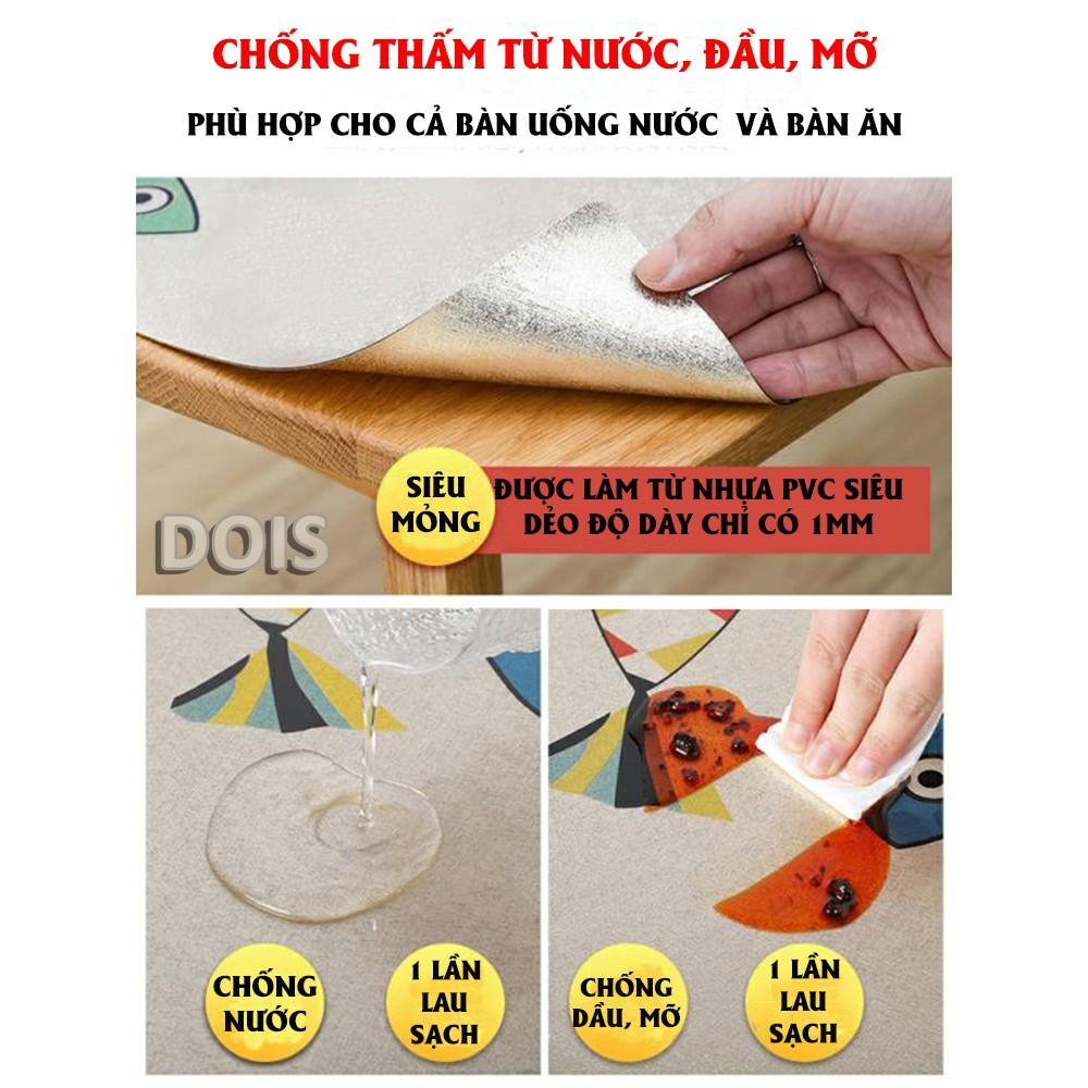 Khăn Trải Bàn Ăn / Tấm Trải Bàn Ăn chất liệu PVC cao cấp chống nước, chịu nhiệt, chống bám bẩn, dễ dàng lau sạch