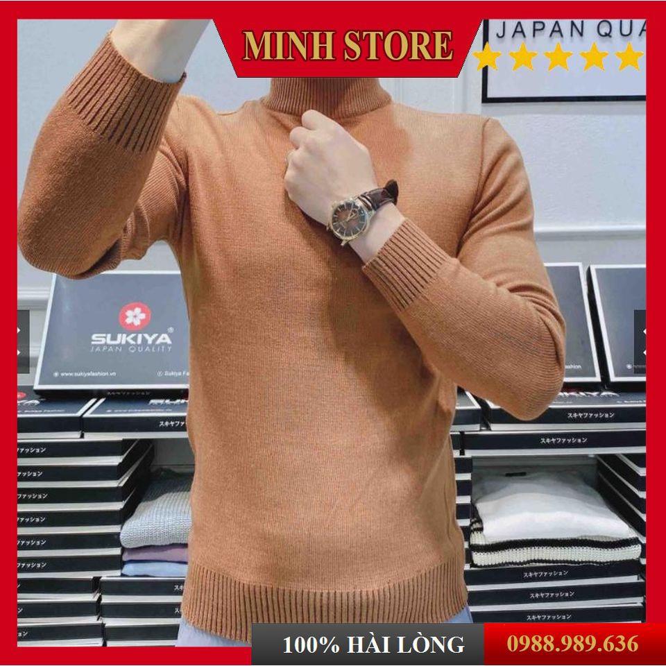 Áo len nam Cao Cổ xịn xò, áo len nam cổ lọ cao cấp kiểu dáng Hàn Quốc phong cách trẻ trung AL01 - MINHSTORE