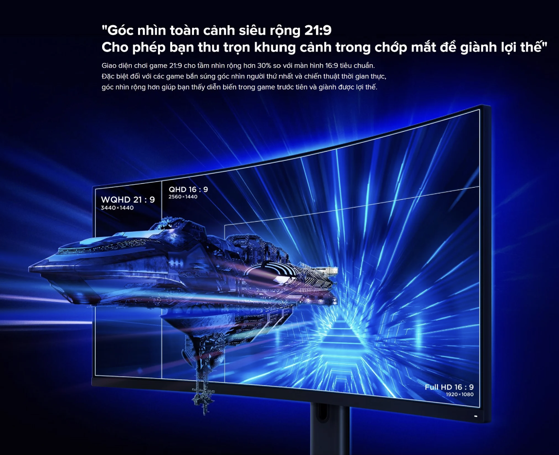 Màn Hình Cong Xiaomi Redmi Mi Curved G34WQ 34 Inch Tần Số 180 Hz 2K Có VESA Chơi Game Làm Việc Thoải Mái - Hàng Nhập Khẩu