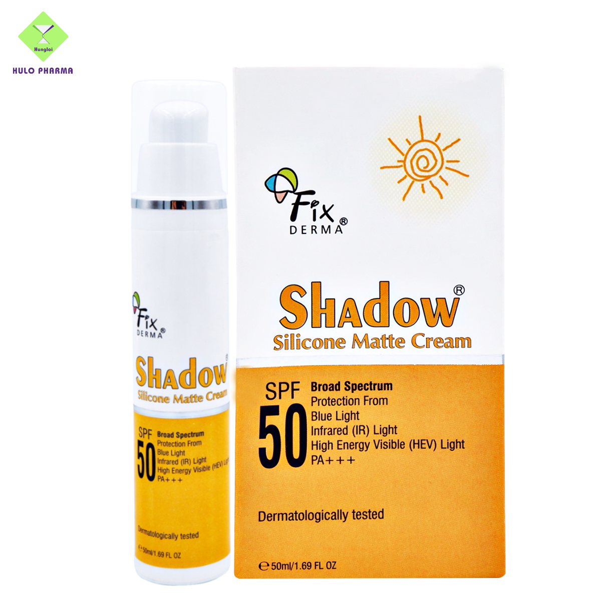 Kem Chống Nắng Không Nhờn, Chống Tia UV, Ánh Sáng Xanh Fixderma Shadow Silicone Matte Cream SPF 50 – 50ml