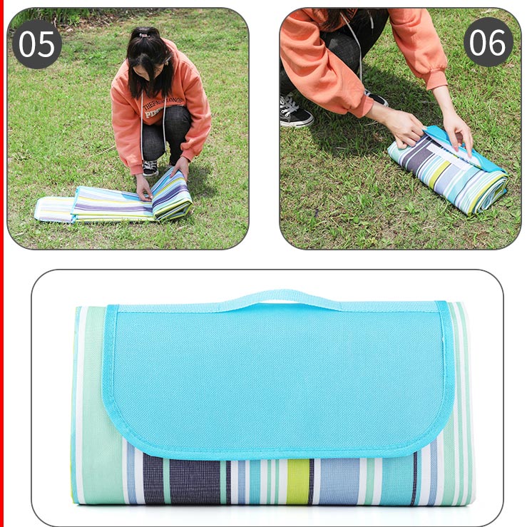 THẢM DÃ NGOẠI, DU LỊCH, PICNIC CAO CẤP - Chống thấm nước, họa tiết caro, gấp gọn tiện lợi - 2 kích thước khách chọn màu!