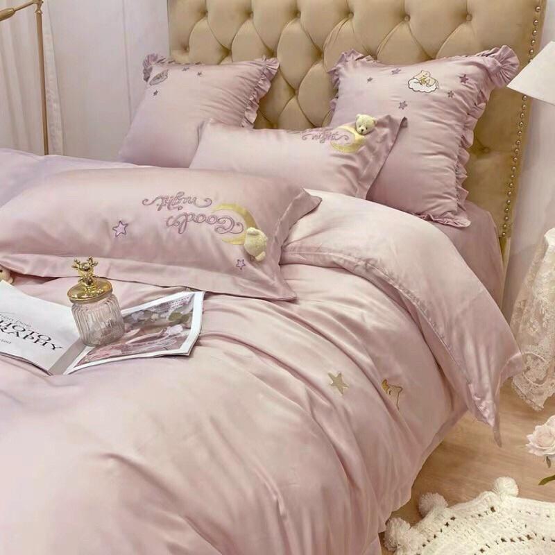 Bộ lụa tencel 80s chăn ga gối 4 món