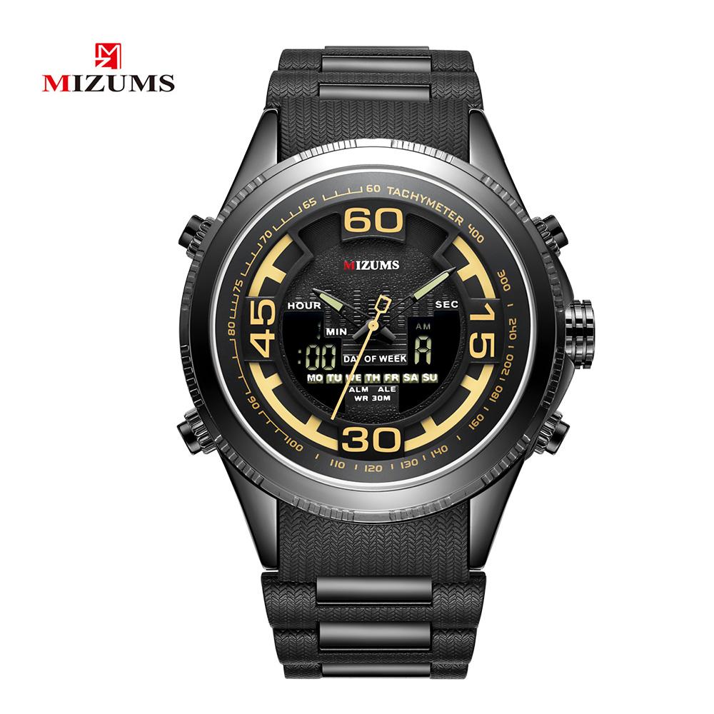 Đồng hồ thời trang MIZUMS Nam hợp kim kỹ thuật số Analog