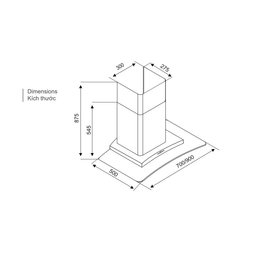 Máy Hút Mùi Kocher K8970(70cm) - Hàng chính hãng