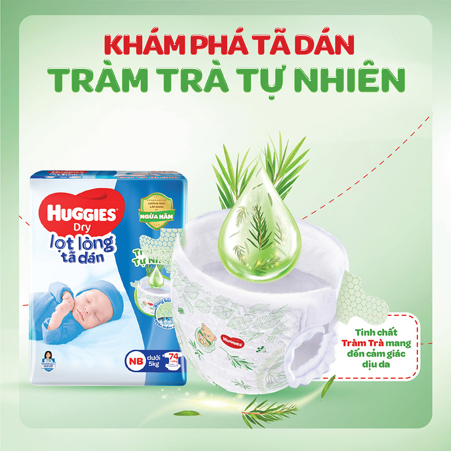 Miếng lót sơ sinh NB1 HUGGIES DRY 108 miếng + 14 miếng