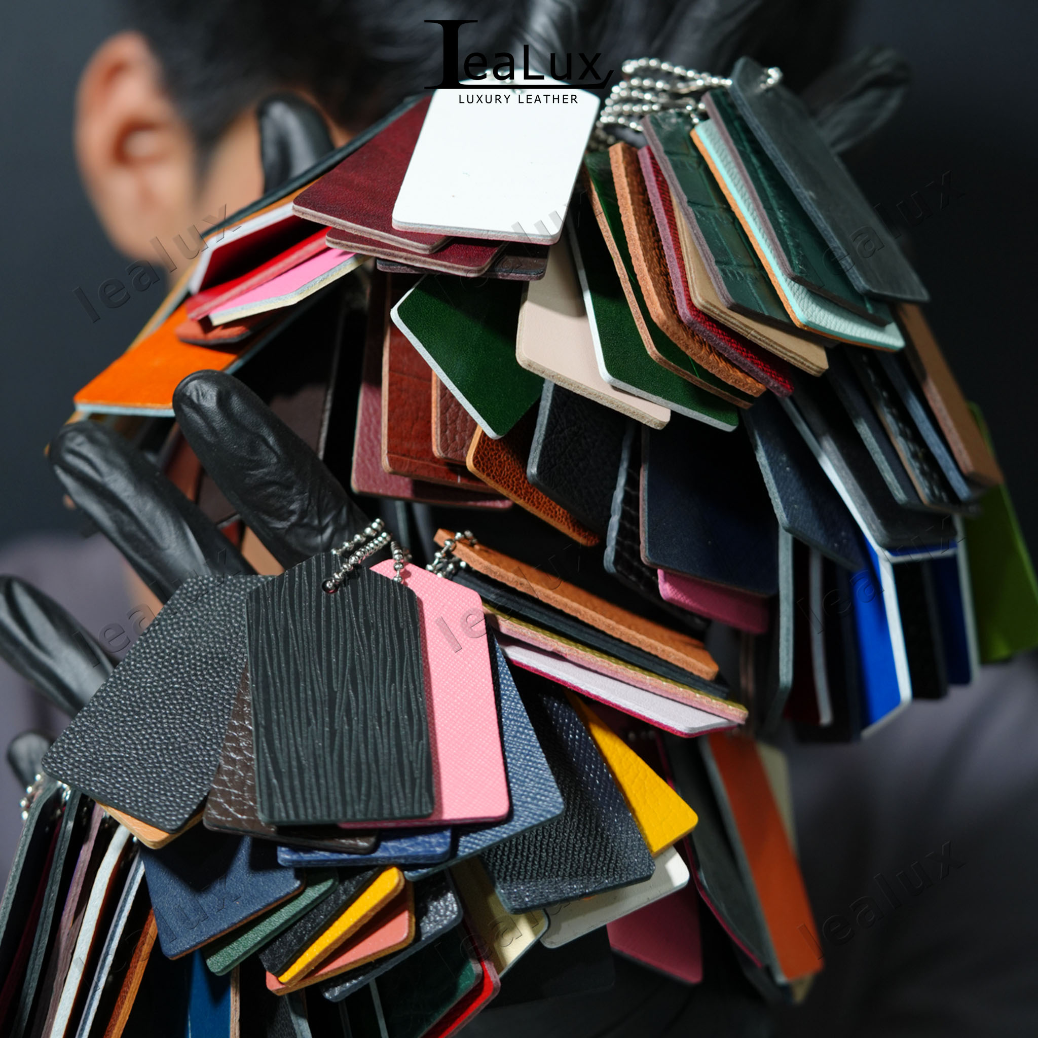 Móc Khoá Tag Da Thật LEALUX Keychain Tag