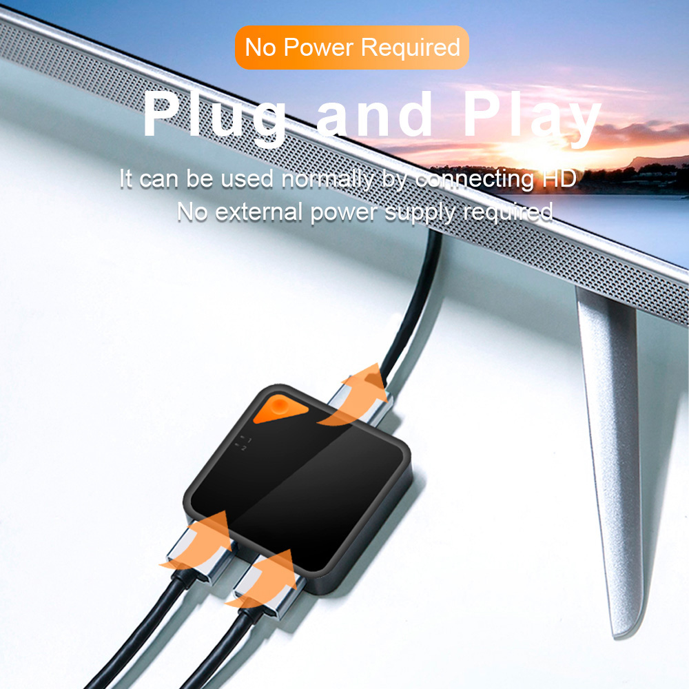 Bộ Chia HD Switch HD 2 Trong 1 Với Đèn Báo Hỗ Trợ 4K @ 60Hz 3D HD1080p Cho PS4 / 3 TV Box