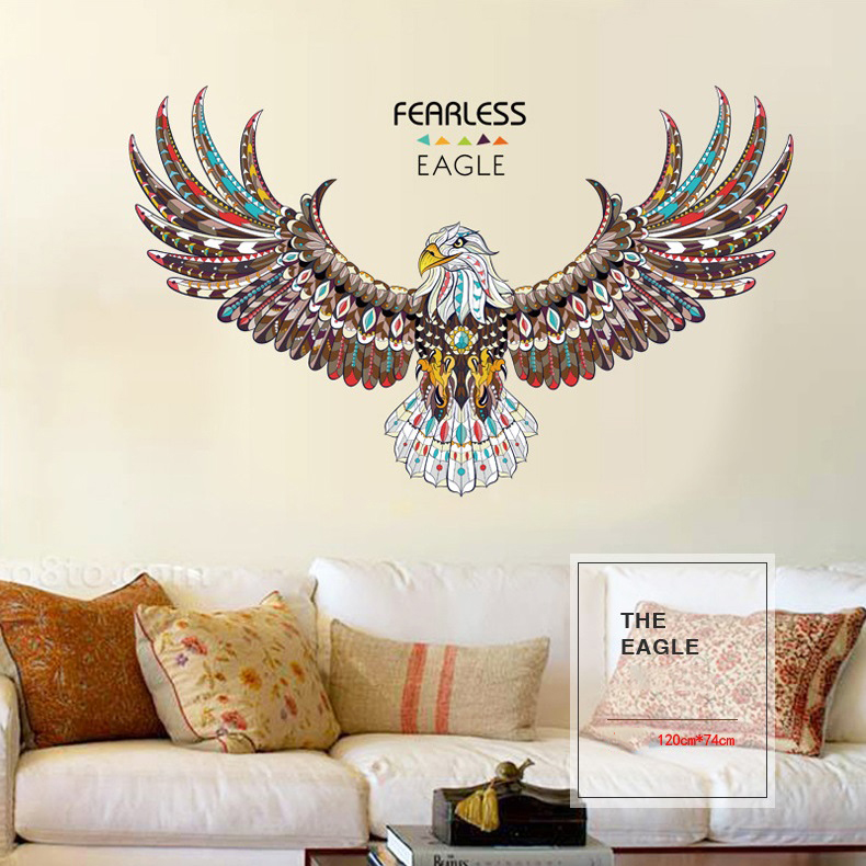 Decal dán tường 3D EAGLE AmyShop DKN095 (74 X 120 cm)