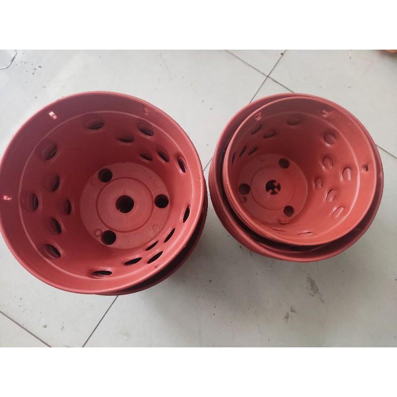 Chậu nhựa giả đất nung trồng lan đủ size