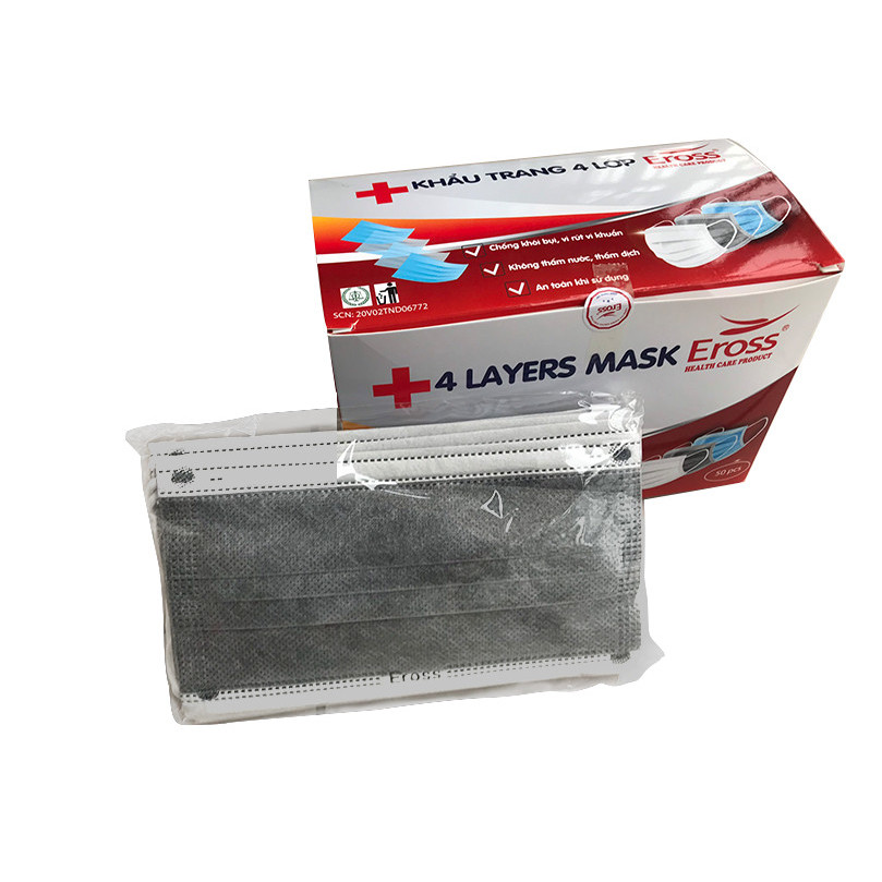 Khẩu trang Y tế 4 lớp màu xám