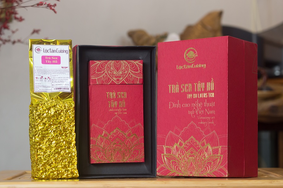 Trà Sen Tây Hồ Lộc Tân Cương - Trà Thái Nguyên Ướp Hoa Sen