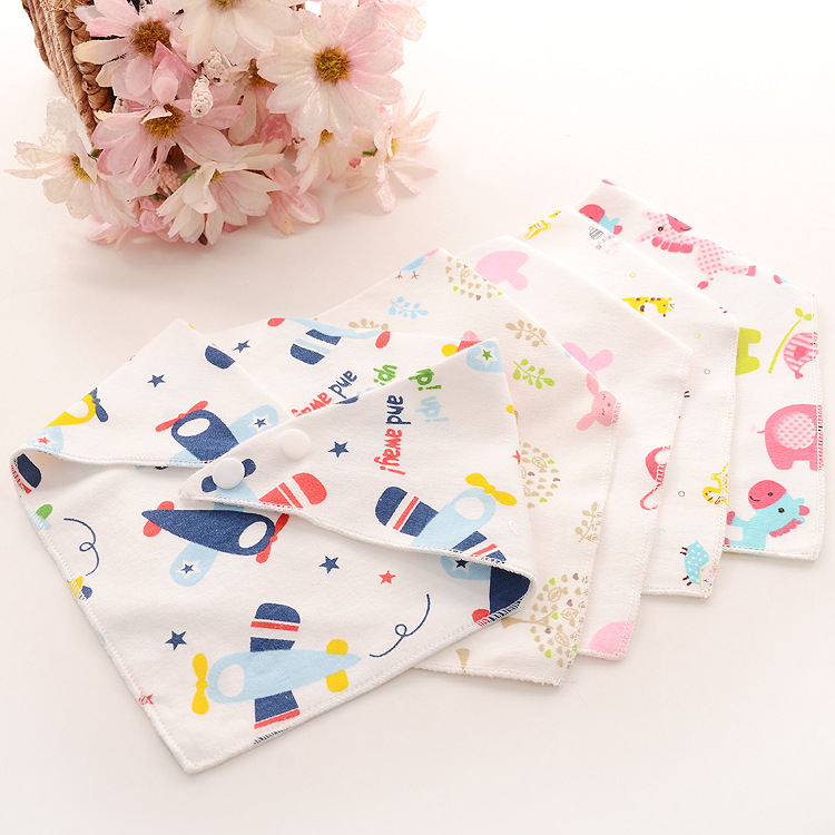 Khăn Tam Giác, Khăn Quàng Cổ, Khăn Yếm Cotton Cao Cấp -Tặng Khẩu Trang