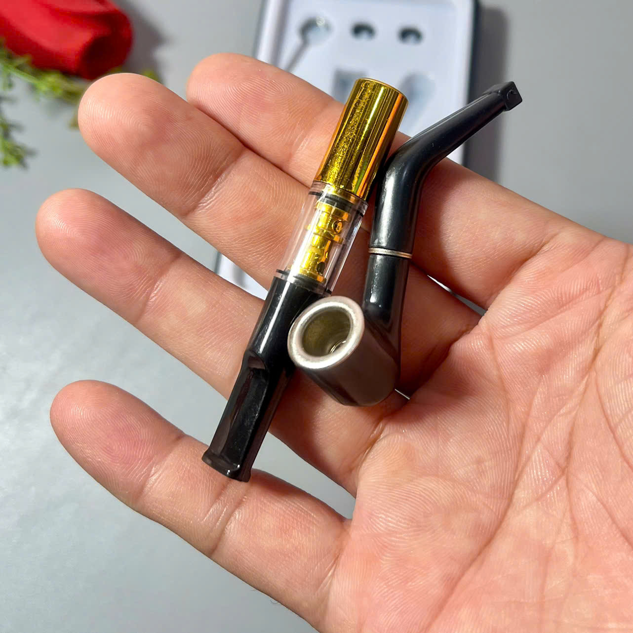 Bộ Tẩu và đầu lọc thuốc mini - quà tặng sảnh điệu dành cho Nam  - T0296