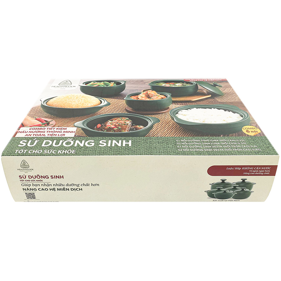 BỘ 6 NỒI SỨ DƯỠNG SINH MINH LONG