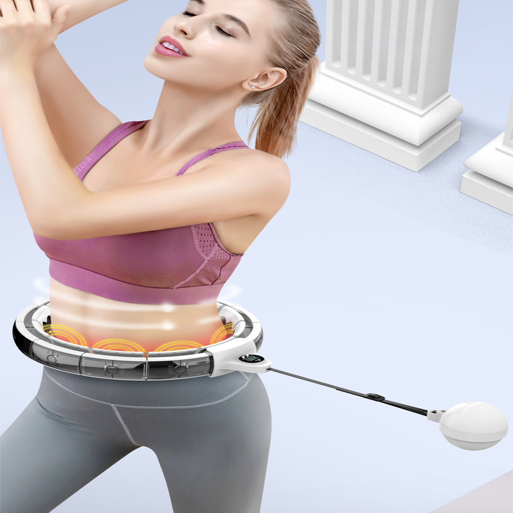 Vòng lắc eo thông minh với đầu massage từ tính có màn hình led đếm số lần, số vòng quay, lượng calo tiêu thụ, điều chỉnh kích cỡ theo cân nặng